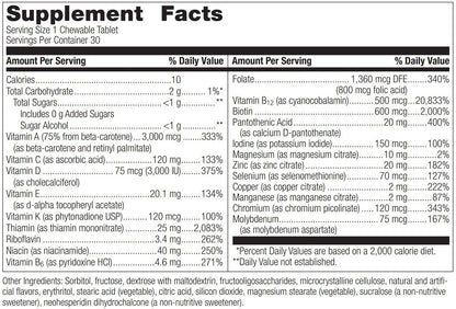 información nutricional de multivitamínicos para recuperación bariátrica