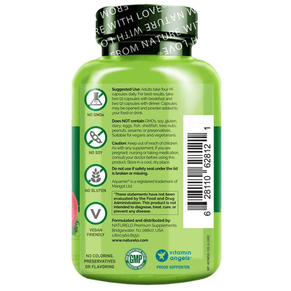 información nutricional NATURELO multivitamínico