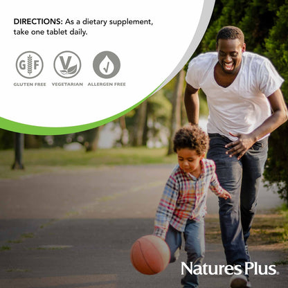 Información nutricional Natures Plus vitamina B2