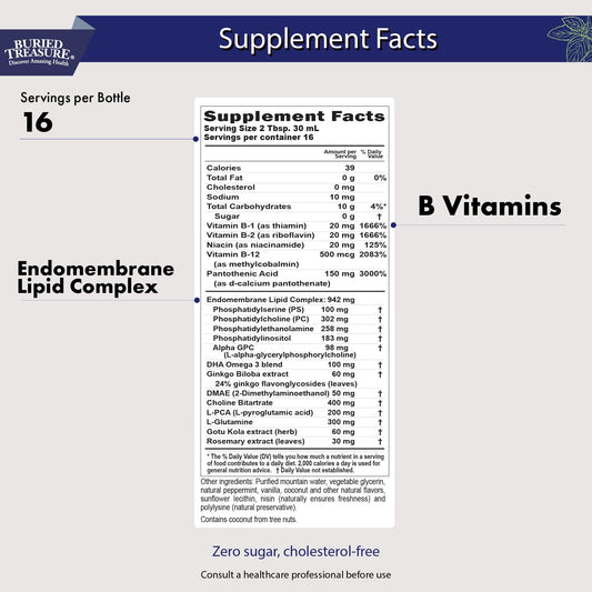 Información nutricional del Neuro Nectar