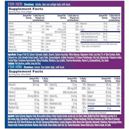 Información nutricional One A Day pre-embarazo
