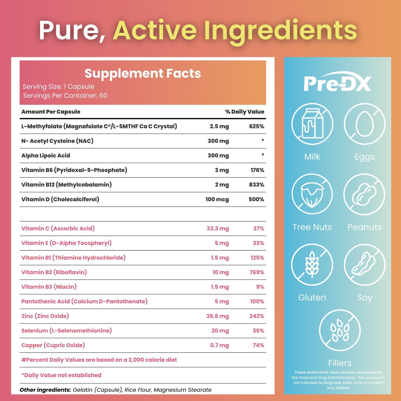 Información nutricional Pre-DX