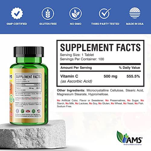 Información nutricional Rapid-C vitamina c suplemento