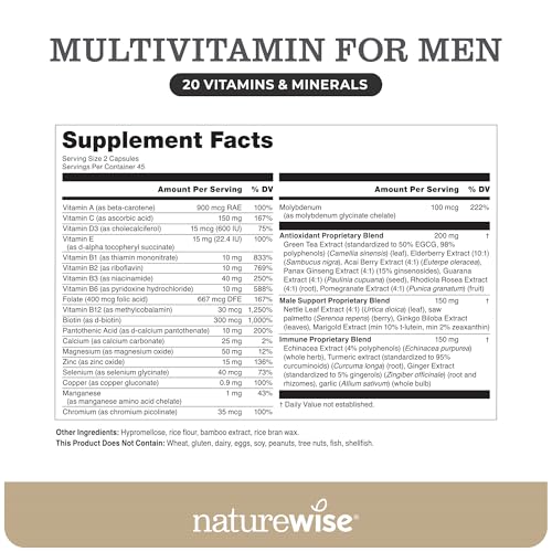 Información nutricional del suplemento