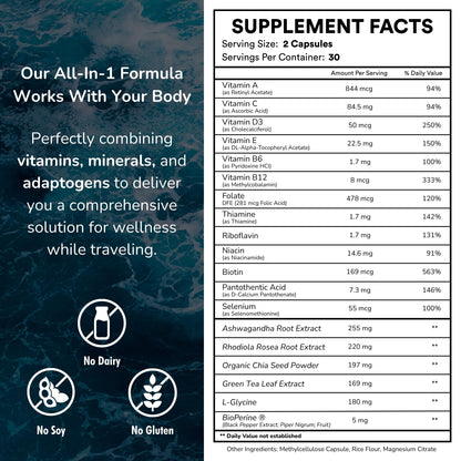 Lata de suplemento con información nutricional