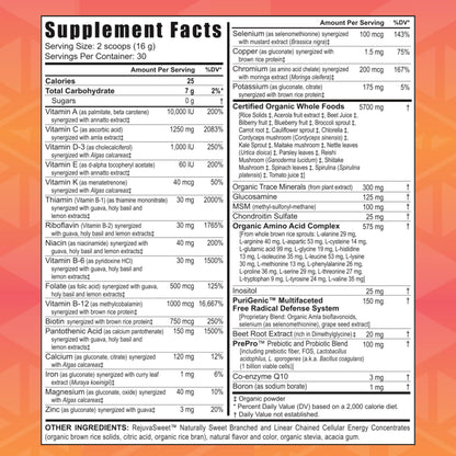 Información nutricional suplemento Tangy Tangerine