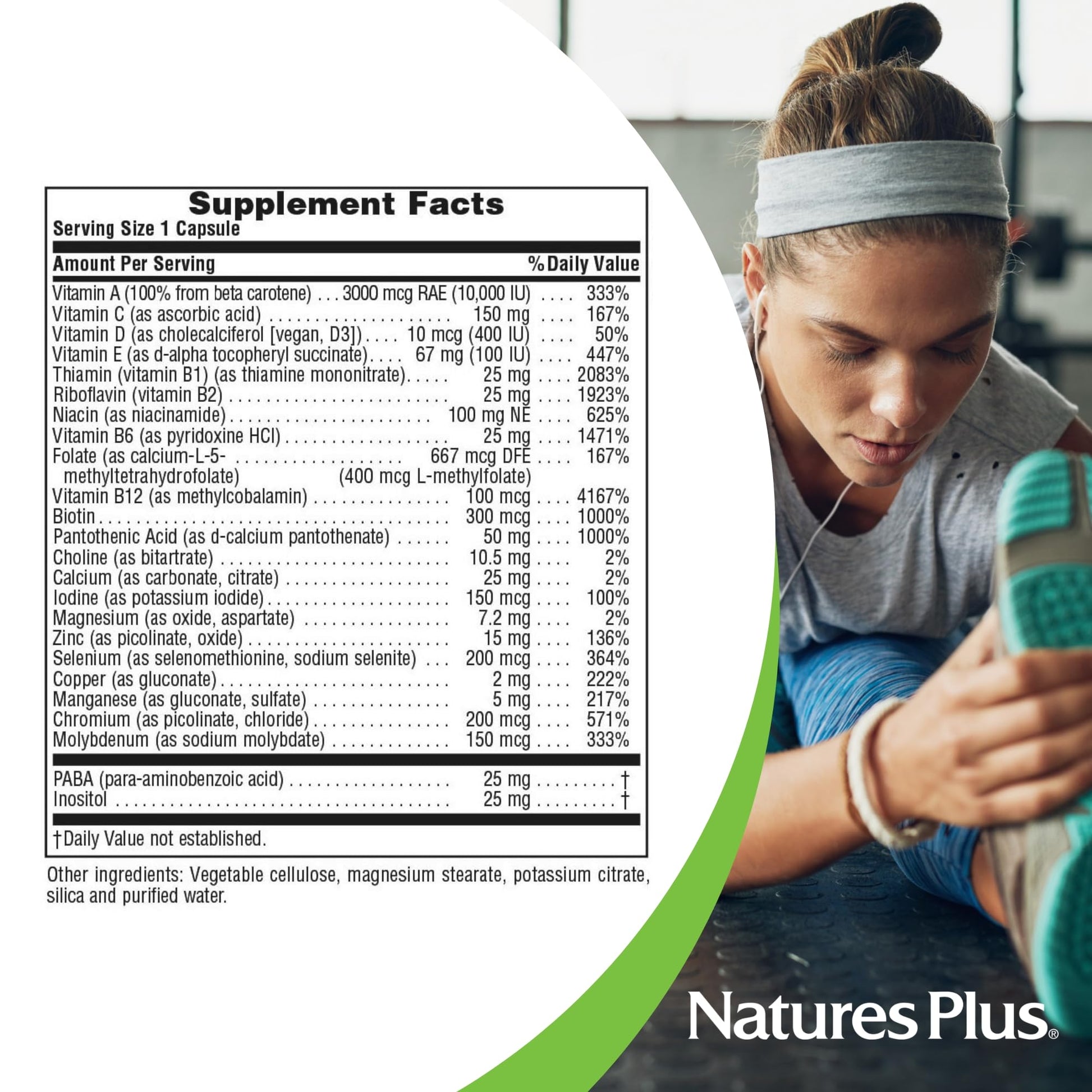 Información nutricional Ultra One Natures Plus