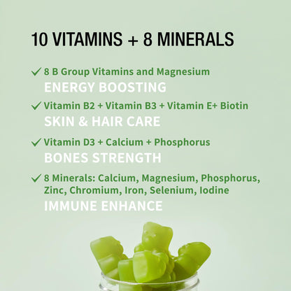 Información nutricional de Unichi gomitas multivitamínicas para mujeres