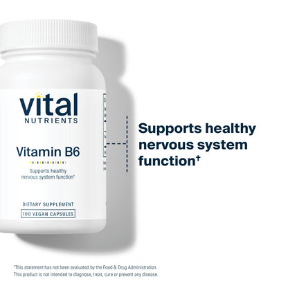 Informacion nutricional Vital Nutrients vitamina B6