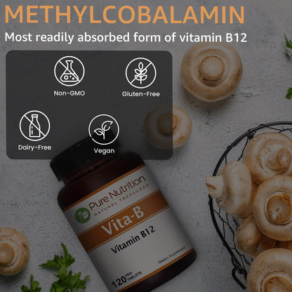 Información nutricional vitamina b12 pure nutrition