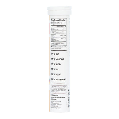 Información nutricional de vitamina C efervescente 1000mg