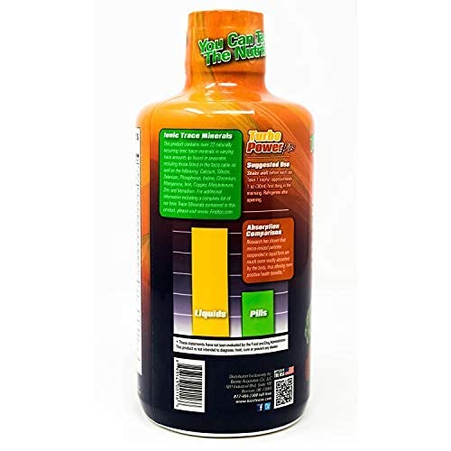Información nutricional de vitamina líquida Turbo Power