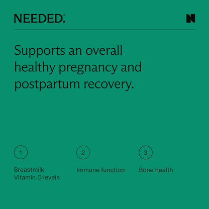 Información nutricional vitamina Needed D3 K2