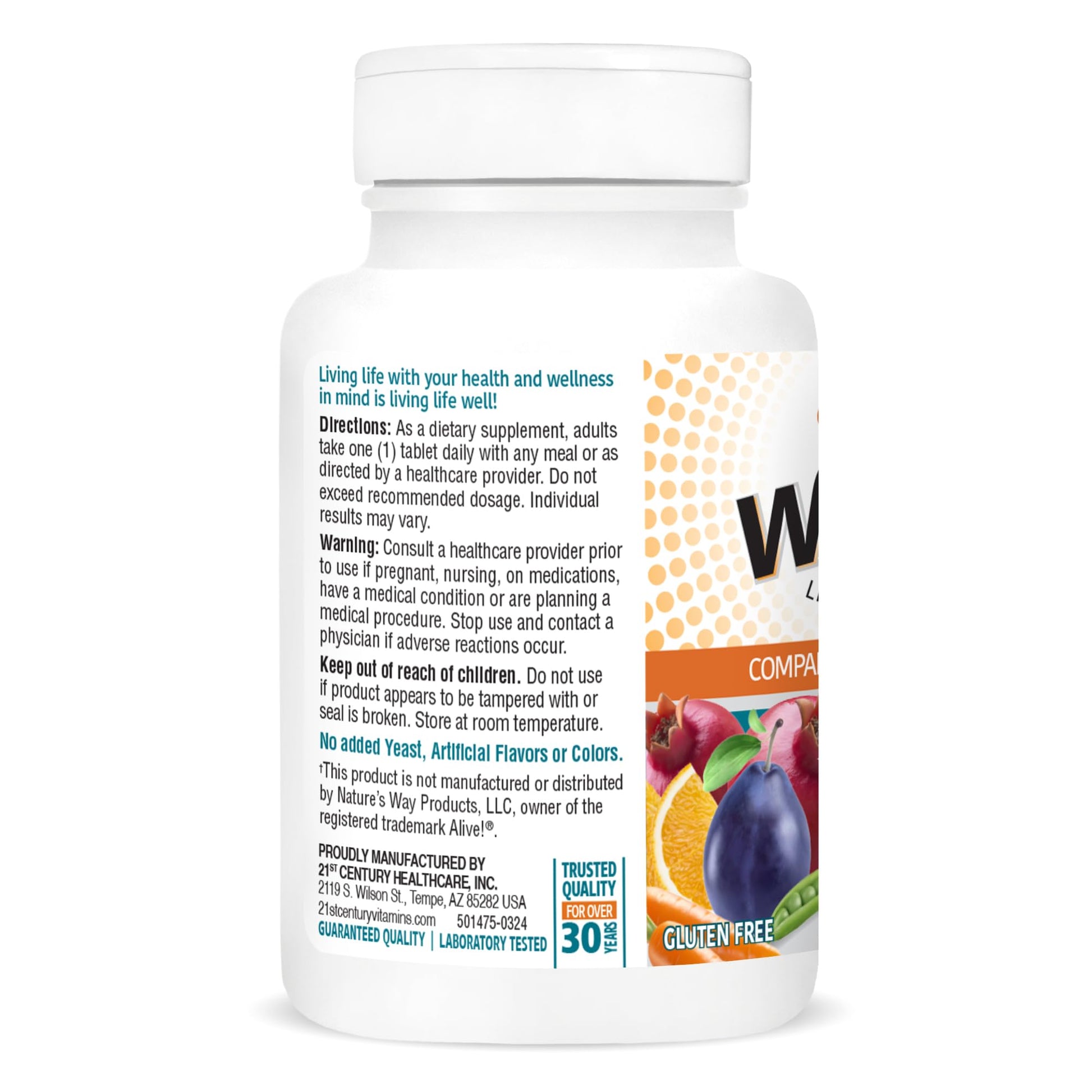 Información nutricional de Wellify para hombres mayores de 50