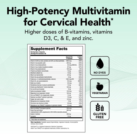Información del producto multivitamínico Theralogix ProCerv HP