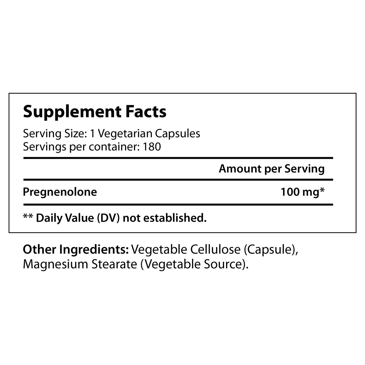 Información del producto Pregnenolona LongLifeNutri