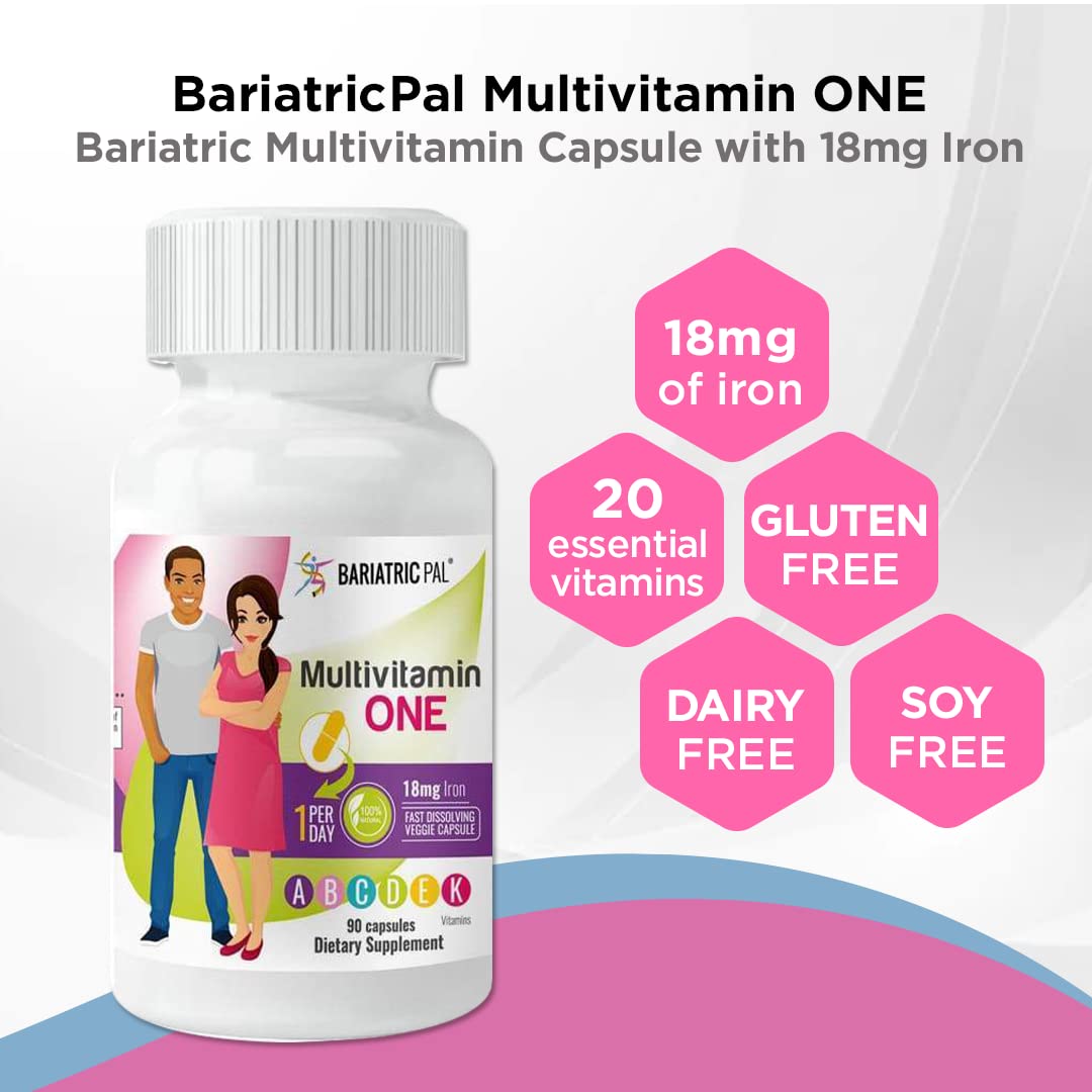 Información promocional del paquete BariatricPal con vitaminas