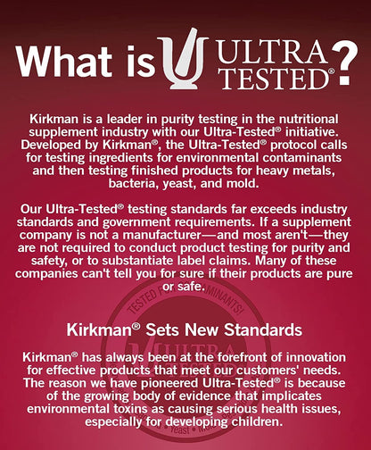 Información de pureza Ultra-Tested Kirkman