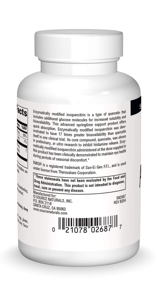 Informacion de quercetina EMIQ 17X Source Naturals