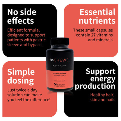 Información suplementaria de BN Chews multivitamínico