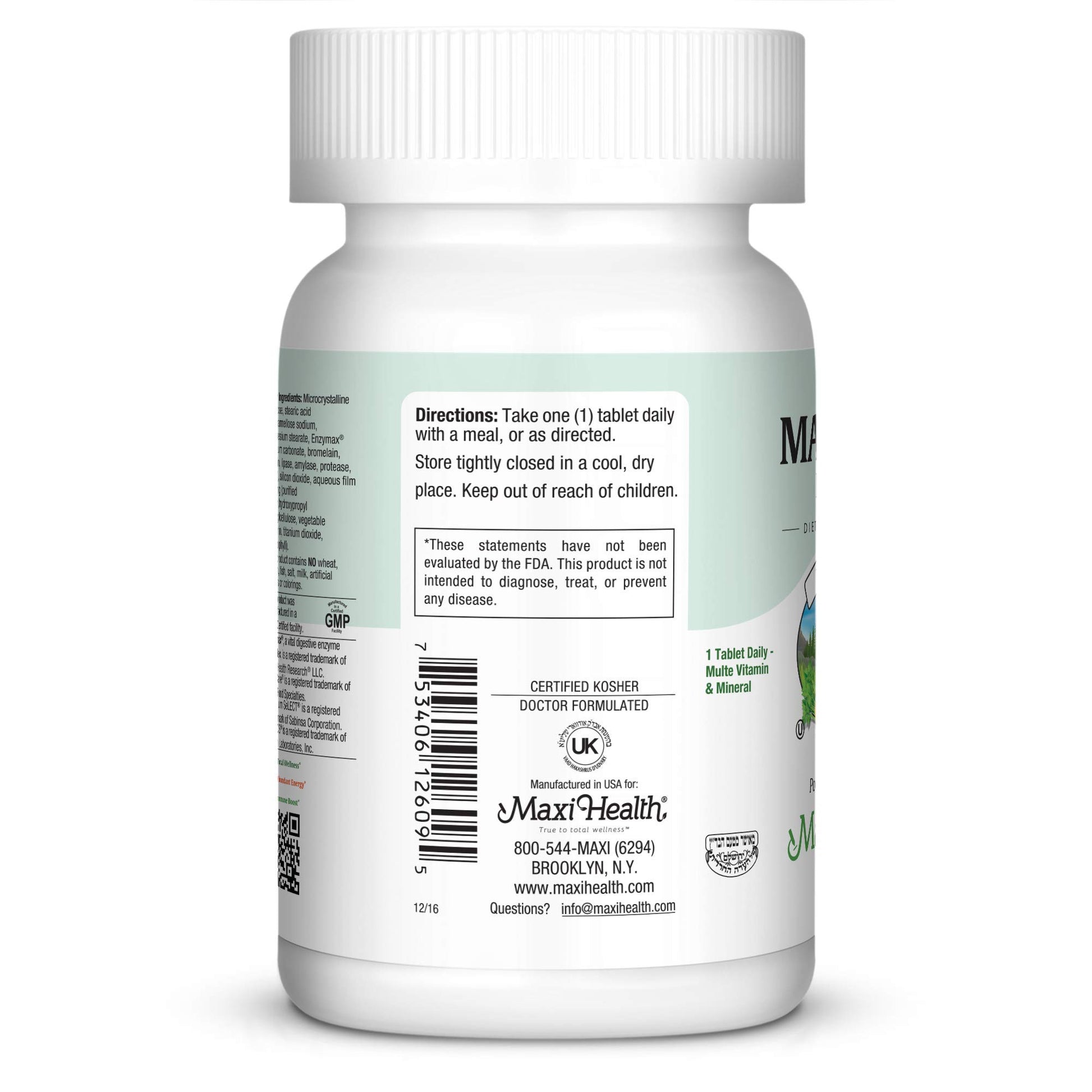 Información complementaria de MaxiVite multivitamina