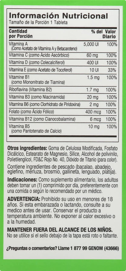 Información suplementaria de Shot B Energy - Complejo B y vitaminas A, C, D