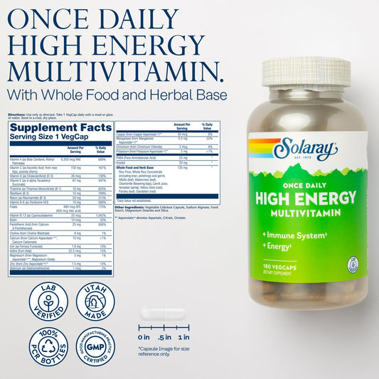 información suplemento solaray multivitamínico