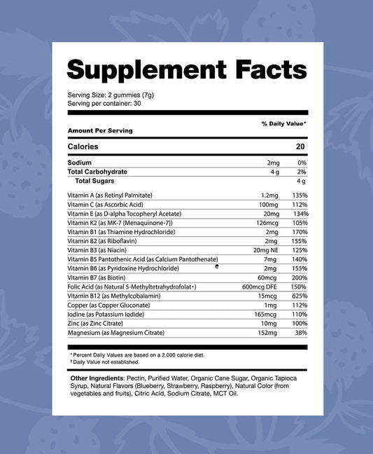 Información de suplementos Elderberry Co.