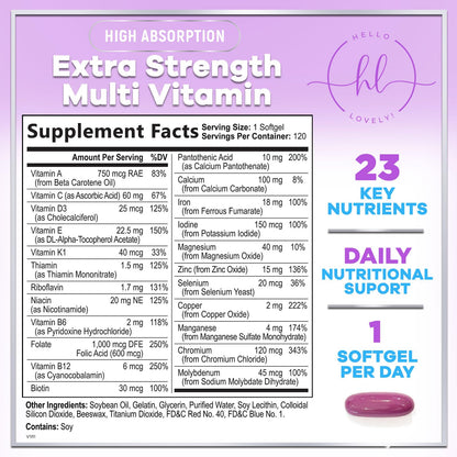 Información de suplementos de multivitaminas para mujeres