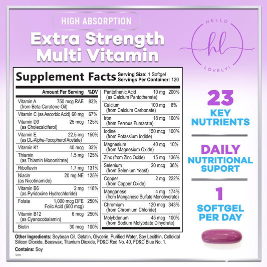 Información de suplementos de multivitaminas para mujeres