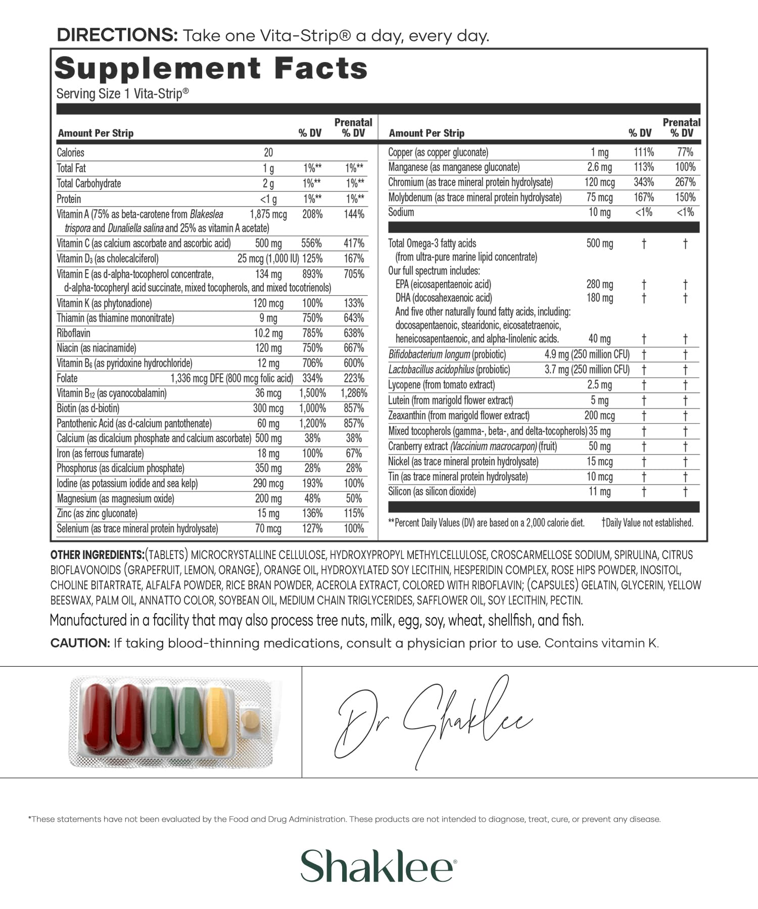 Información de suplementos Vitalizer Mujeres