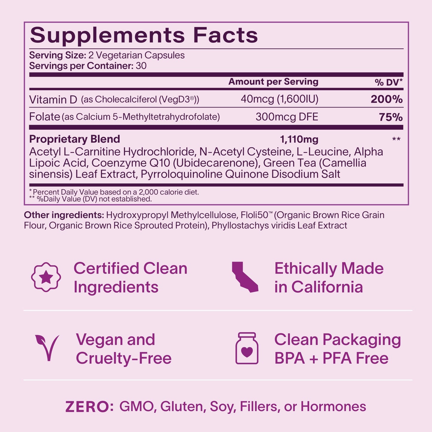 Ingrediente CoQ10 en fórmula Ladywell fertilidad y salud óvulo