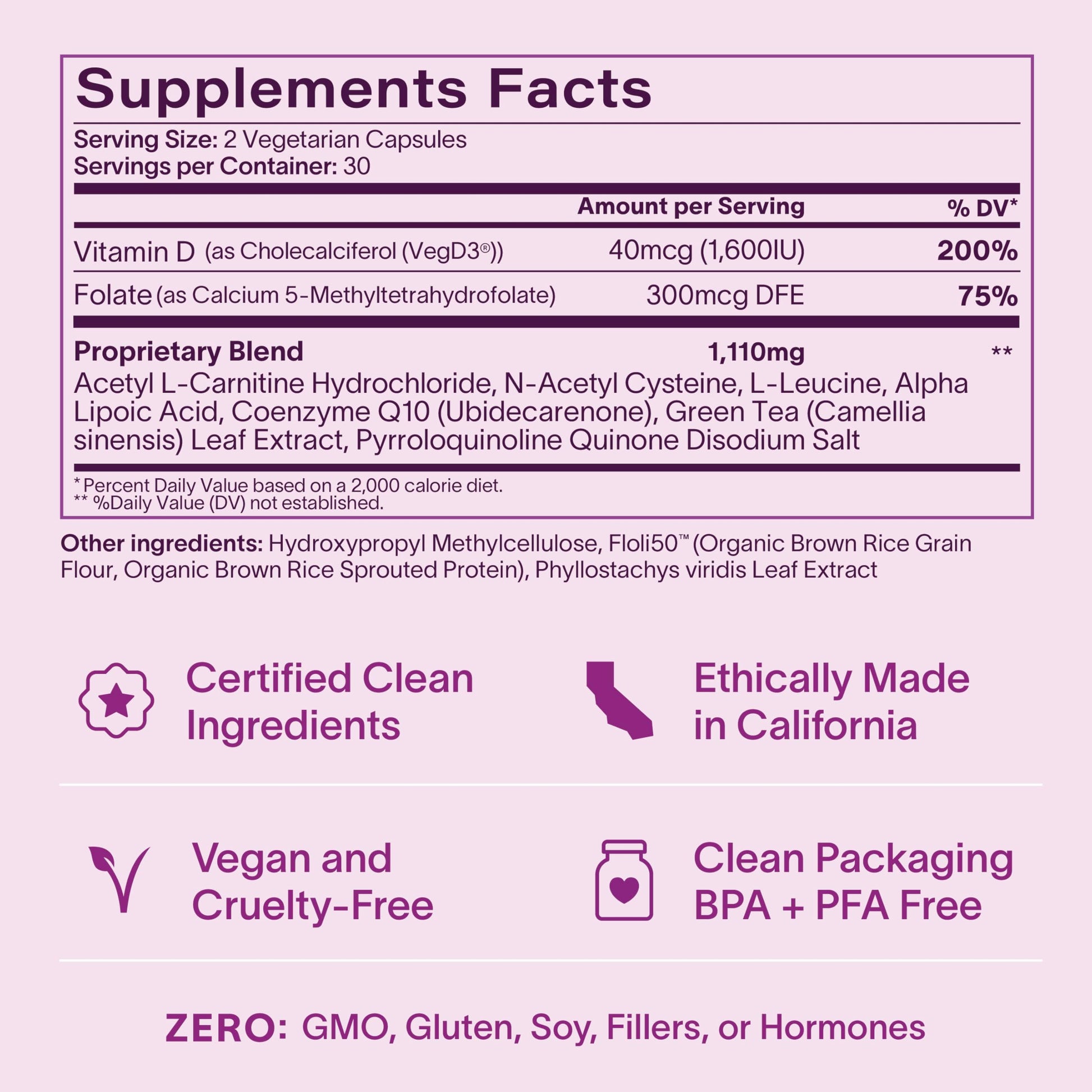 Ingrediente CoQ10 en fórmula Ladywell fertilidad y salud óvulo