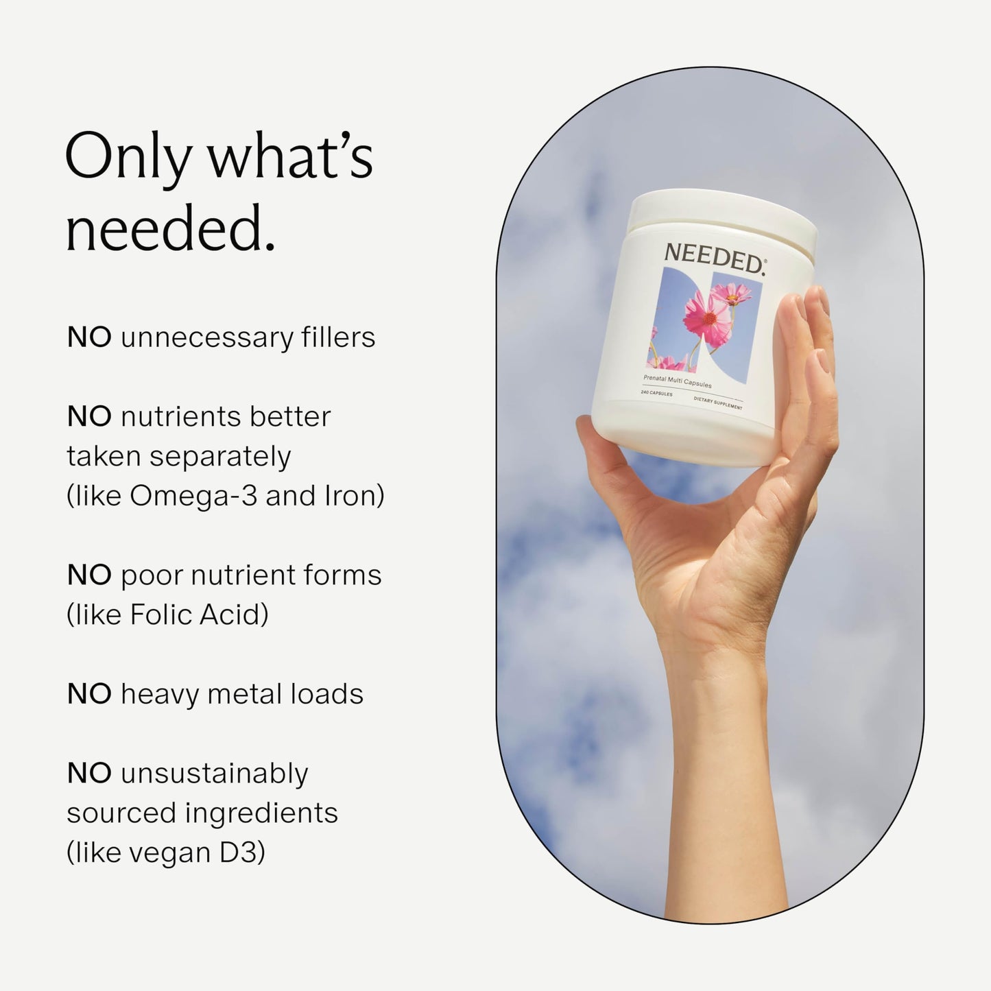 Ingrediente metilfolato en multivitaminico needed prenatal