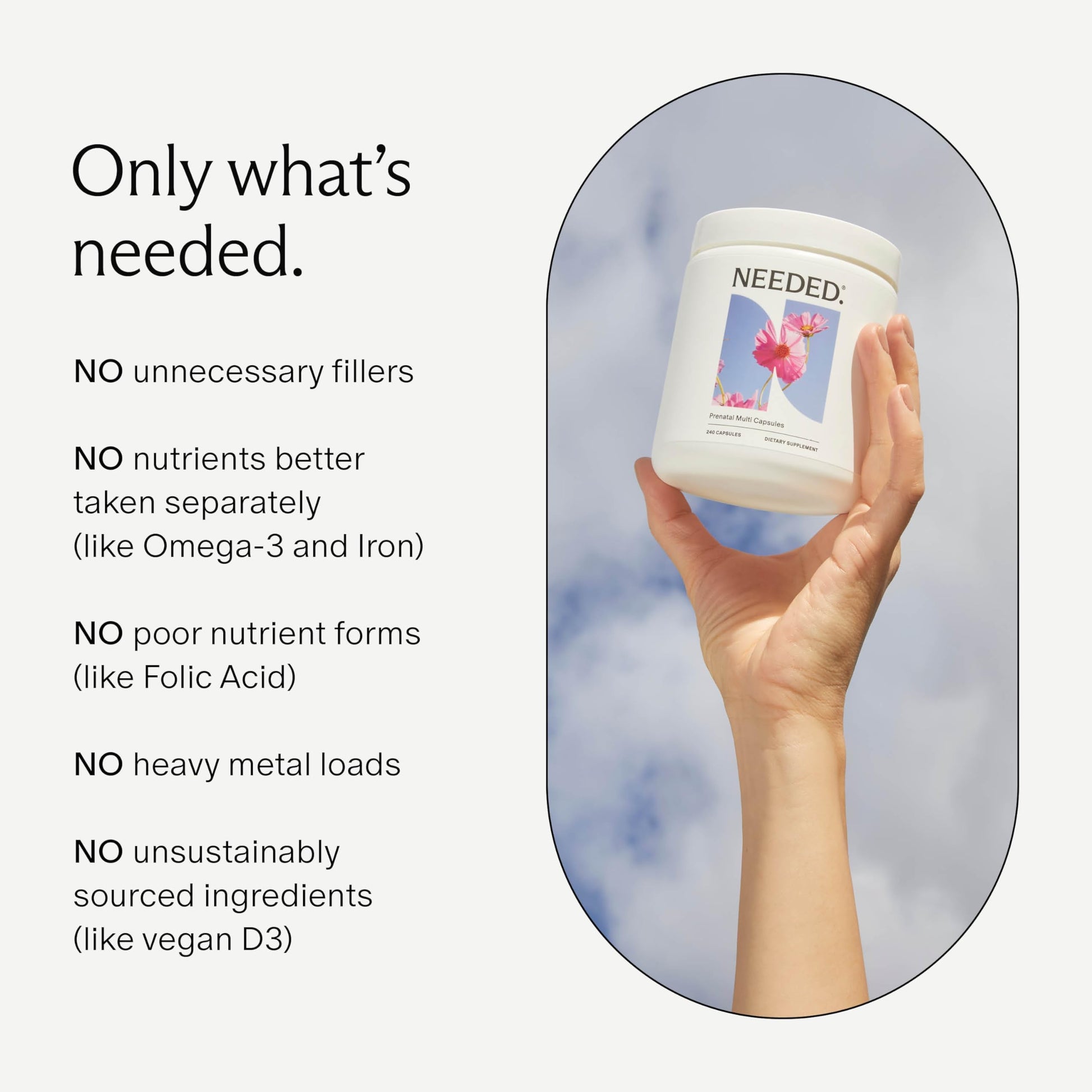Ingrediente metilfolato en multivitaminico needed prenatal