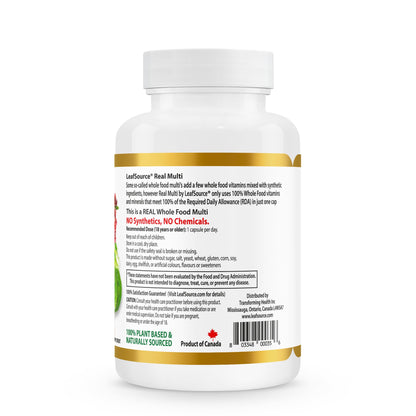 Ingrediente del multivitamínico LEAFSOURCE Real Multi