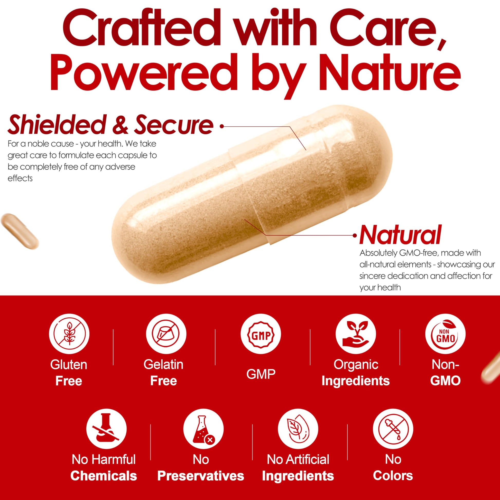 Ingrediente natural en cápsulas de multivitaminas.