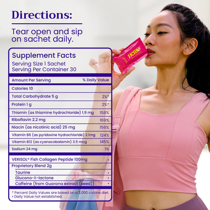 Ingredientes activos en suplemento BeMe vitamina B12 líquida