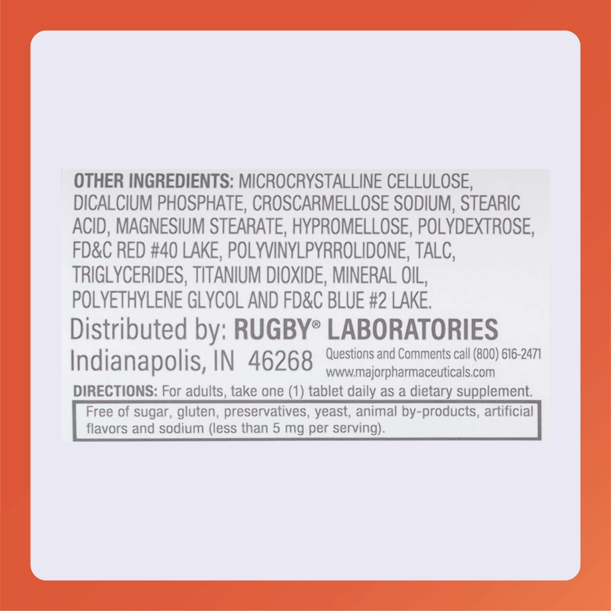 Ingredientes adicionales en Nephro-Vite | Detalle de formulación