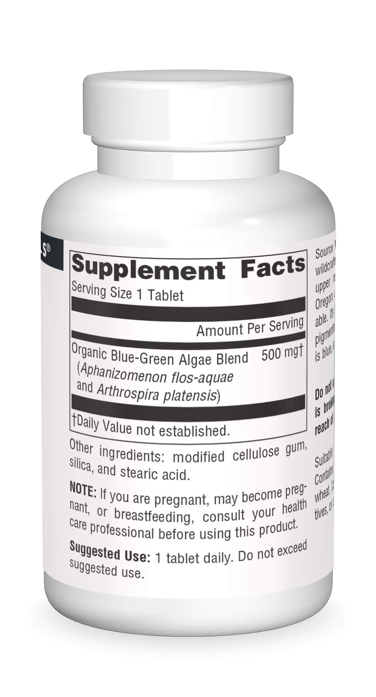 Ingredientes de la Alga Azul-Verde Source Naturals