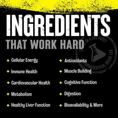 Lista de ingredientes del Animal Pak multivitamínico.
