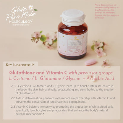 Ingredientes y beneficios del suplemento Gluta Pheo Mela.