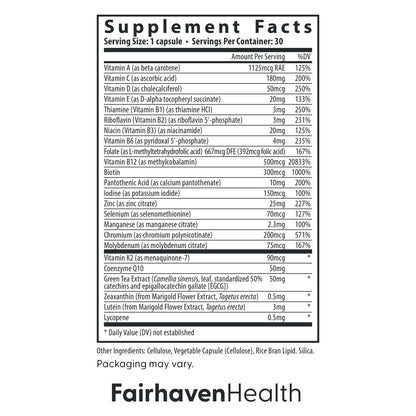 Ingrediente y beneficios de multivitamínicos Fairhaven Health