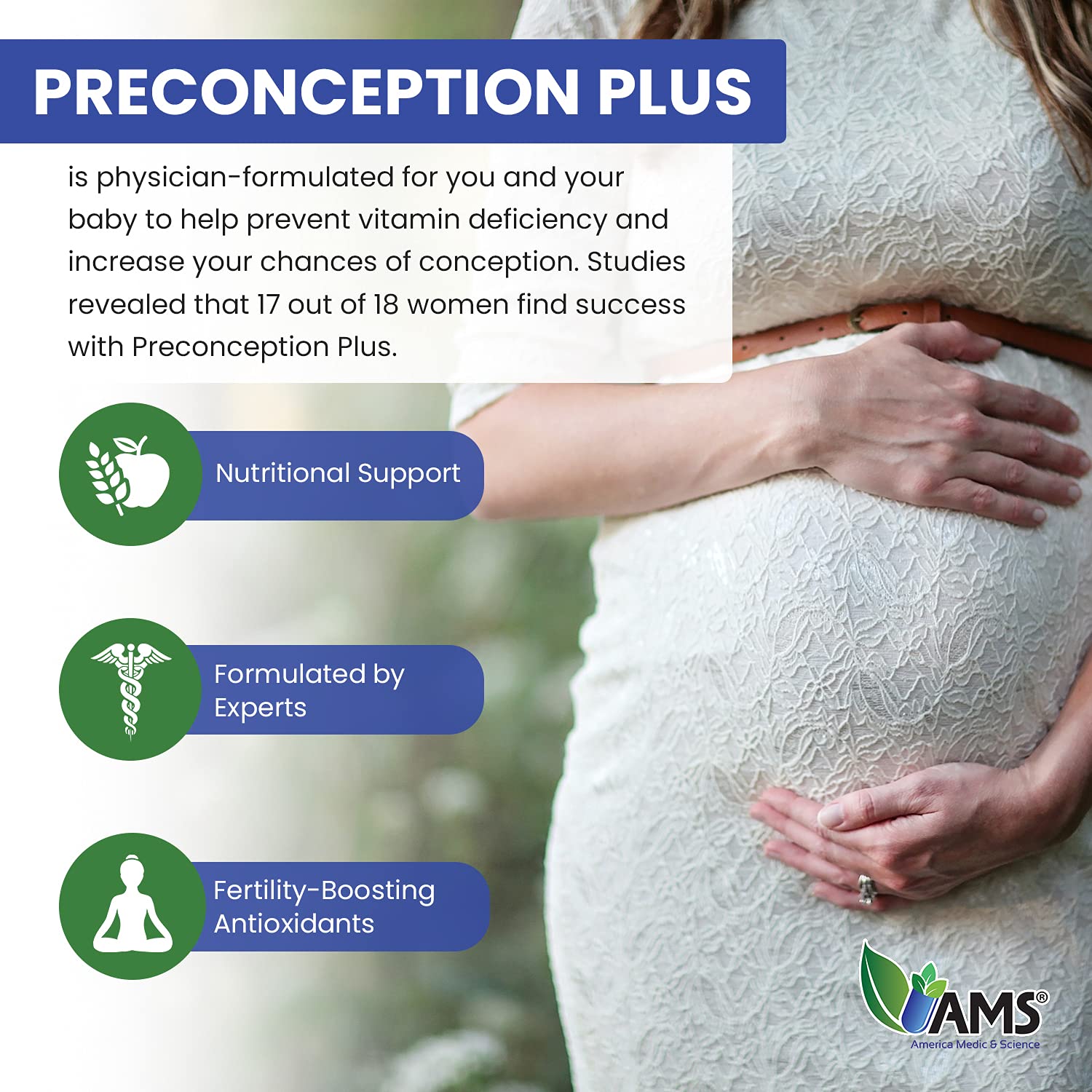 Ingredientes y beneficios del Preconception Plus para mujeres