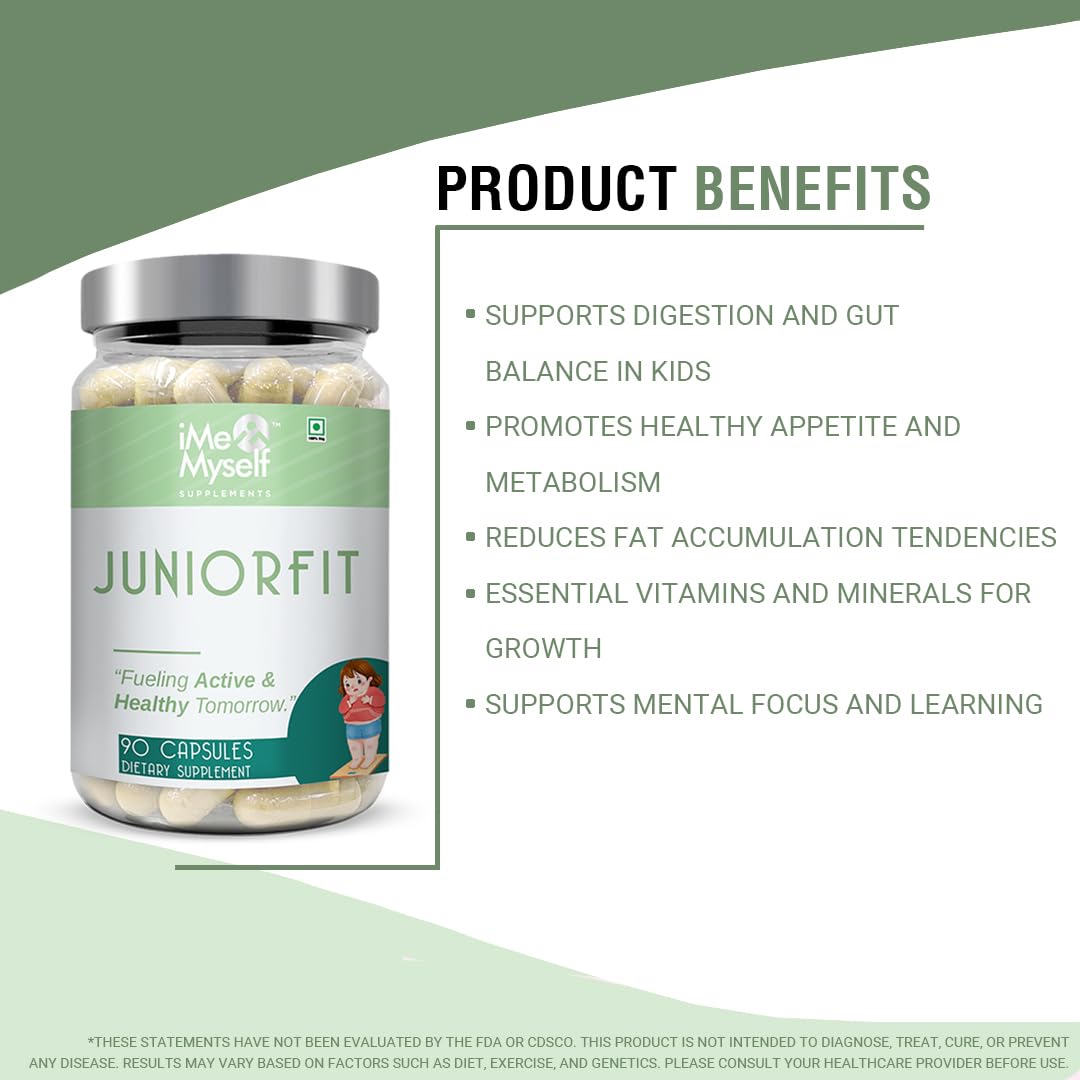 Ingredientes botánicos del suplemento iMeMyself Junior Fit para niños