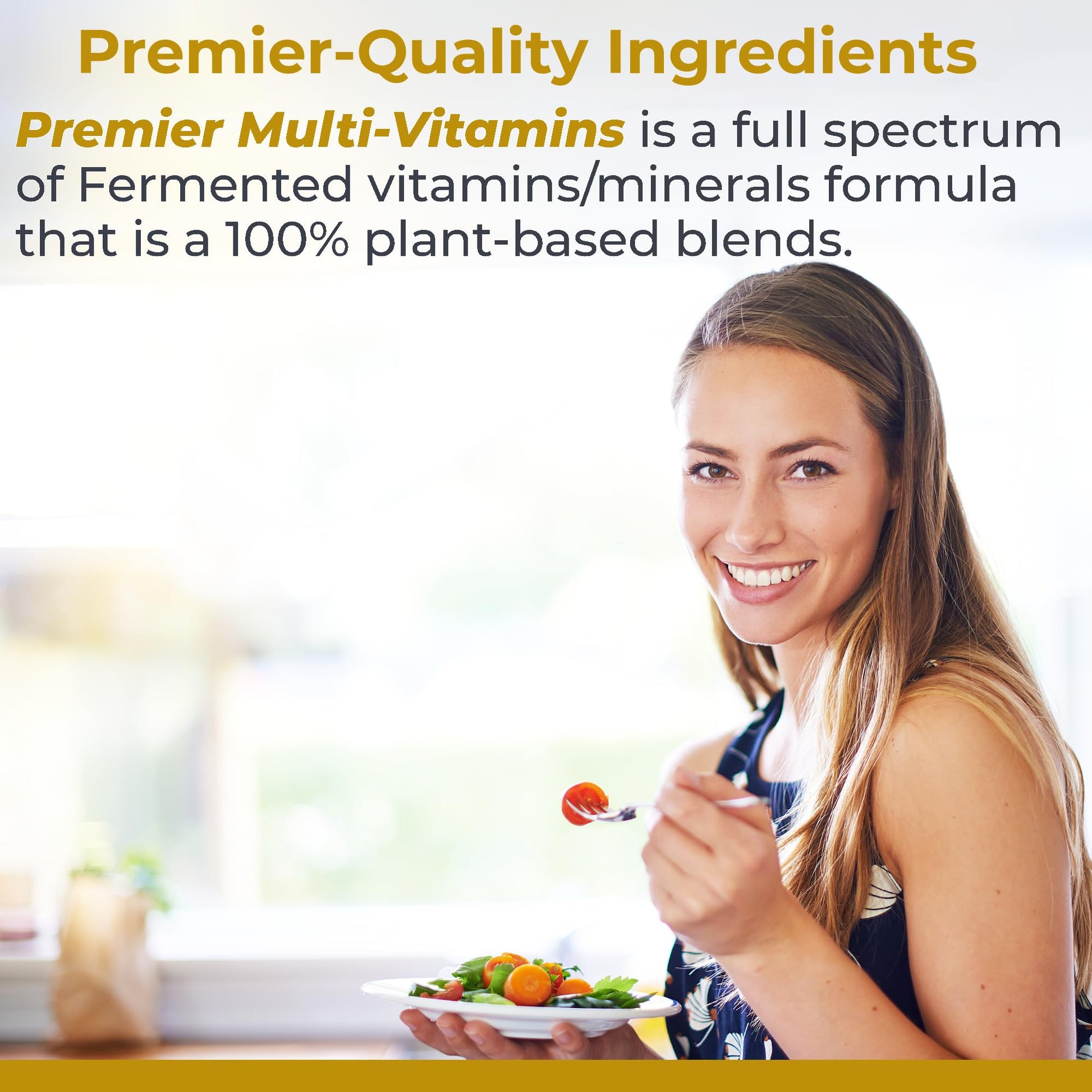 Ingredientes de calidad premier en cápsulas multivitamínicas