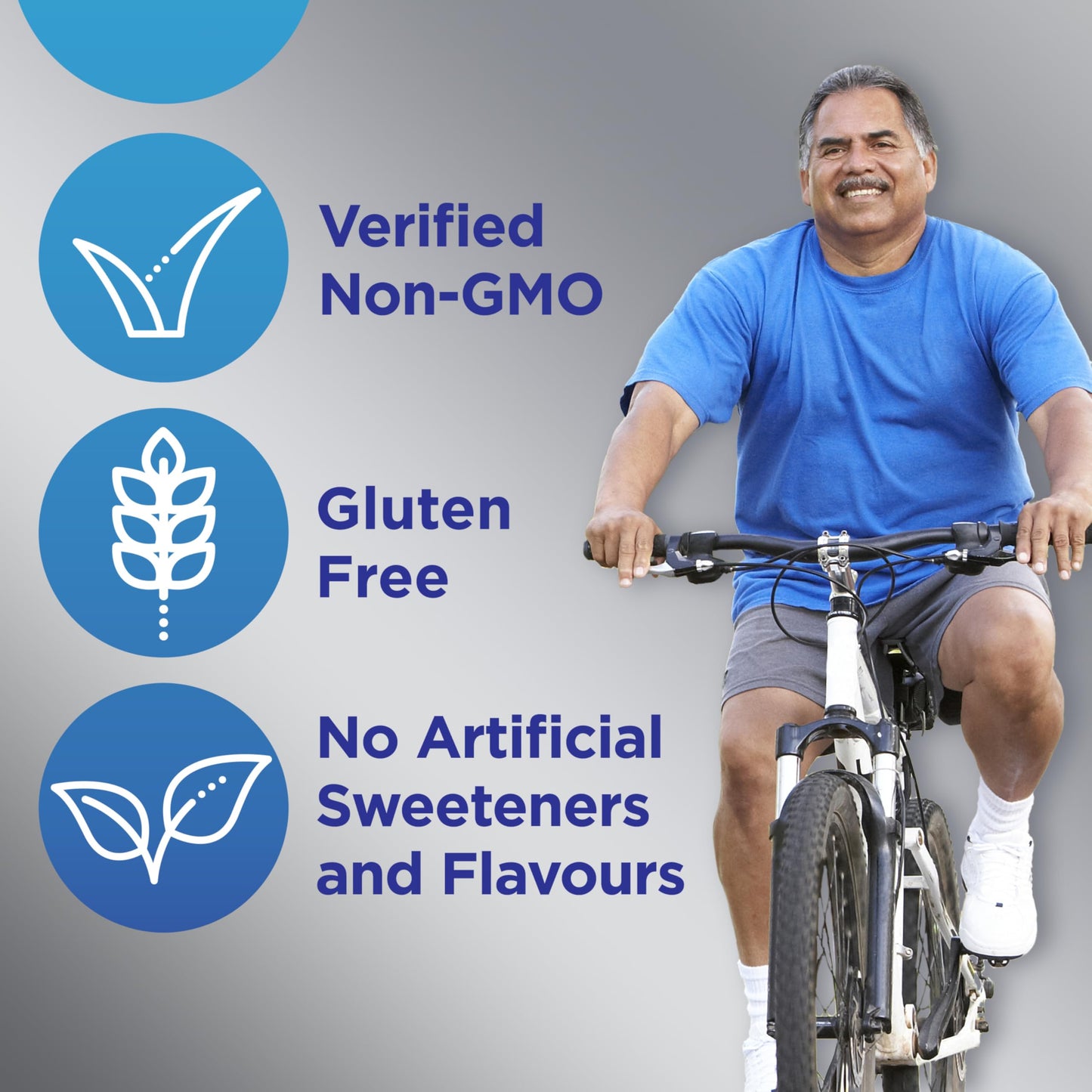 Centrum ingredientes sin OGM y diseño sin gluten.