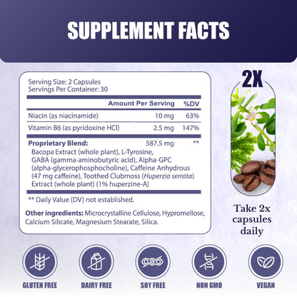 Ingredientes del suplemento Cognilux para la salud cerebral