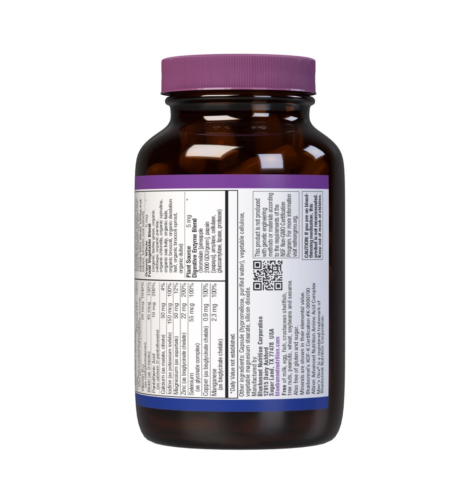 ingredientes y detalles del multivitamínico bluebonnet