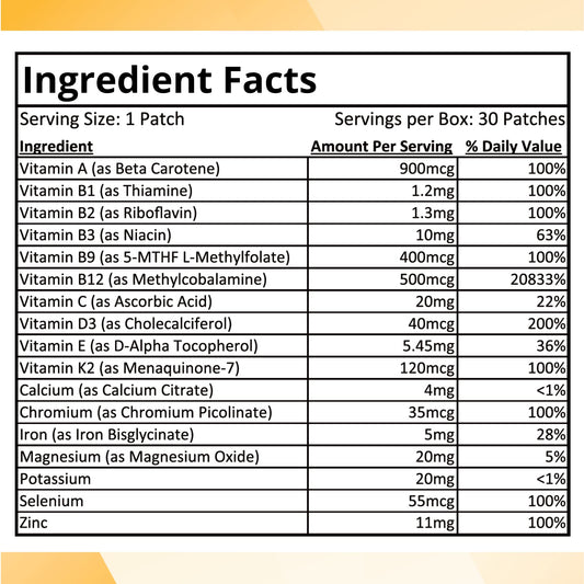 Ingredientes en el empaque de Diamond Hills Multi Patch-Up
